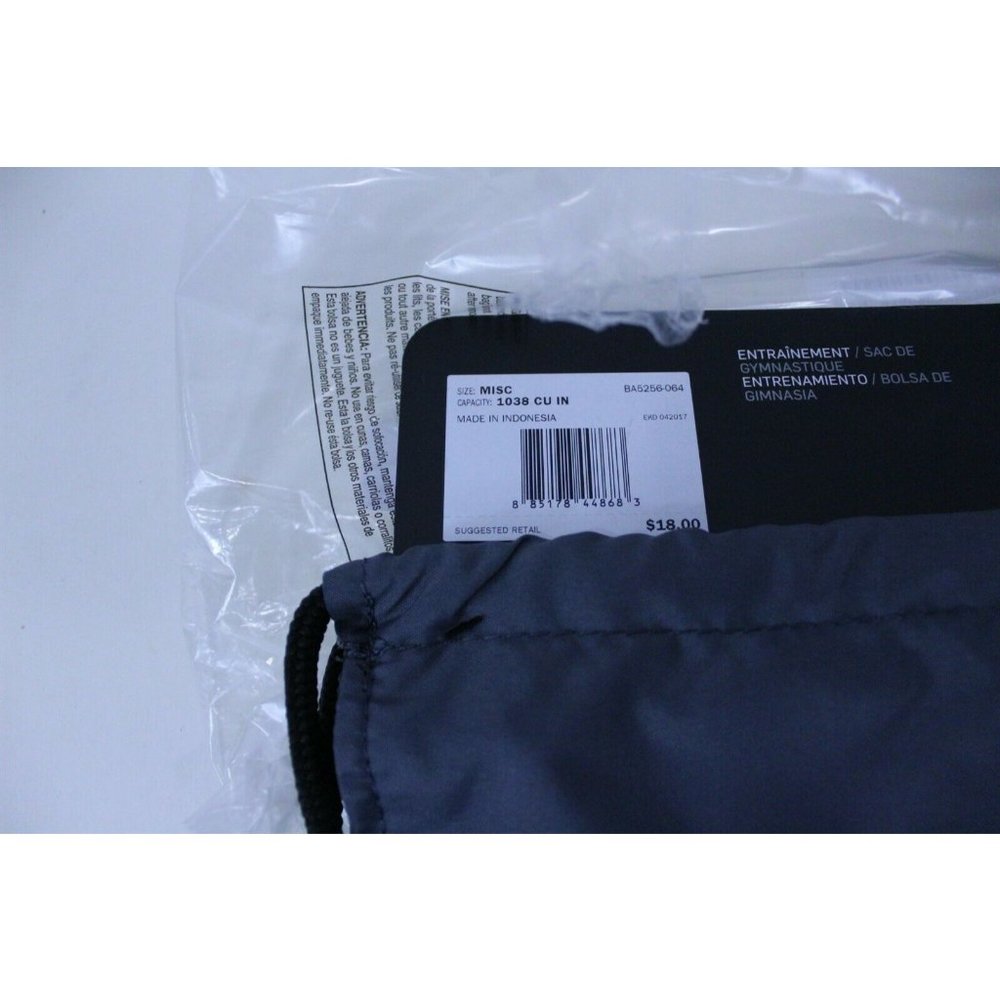 Nike Unisex Training Alpha Adapt Gym Sack Steel Grey / Black Outside Zip Pocket - Picture 8 of 9